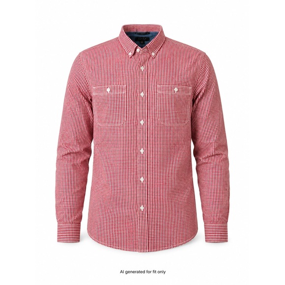 2/Men Other - 2MEN Red Gingham Button-Down Shirt Men's XL Long Sleeve Casual Cotton